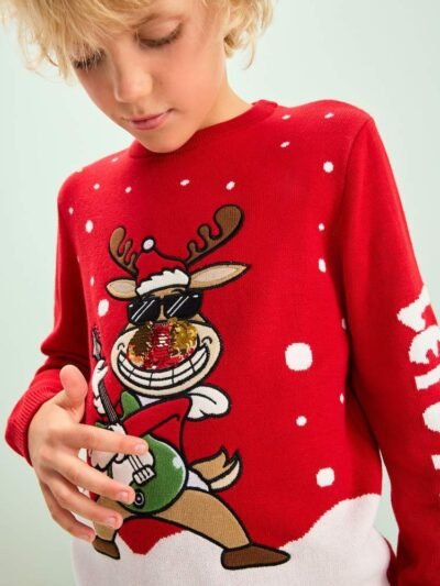 Red Reindeer Christmas Jumper