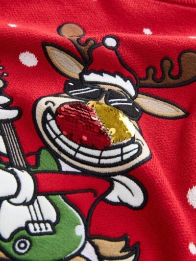 Red Reindeer Christmas Jumper