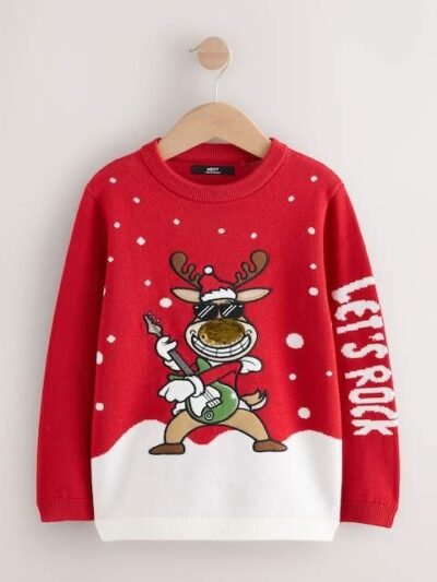 Red Reindeer Christmas Jumper