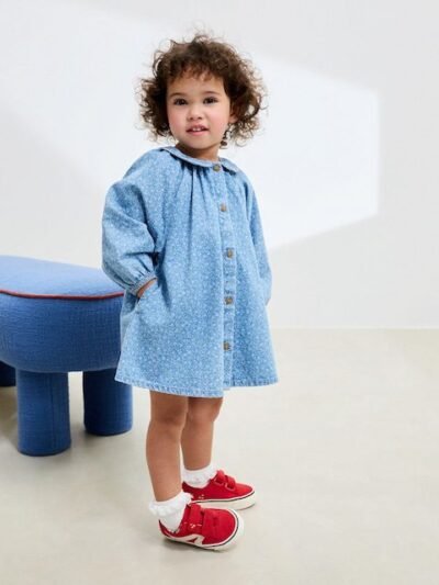 Denim Ditsy Shirt Dress