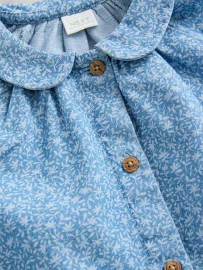 Denim Ditsy Shirt Dress