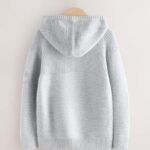 Grey Utility Knitted Hoodie