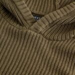 Khaki Green Utility Knitted Hoodie