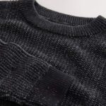 Black Utility Knitted Crew Neck Jumper