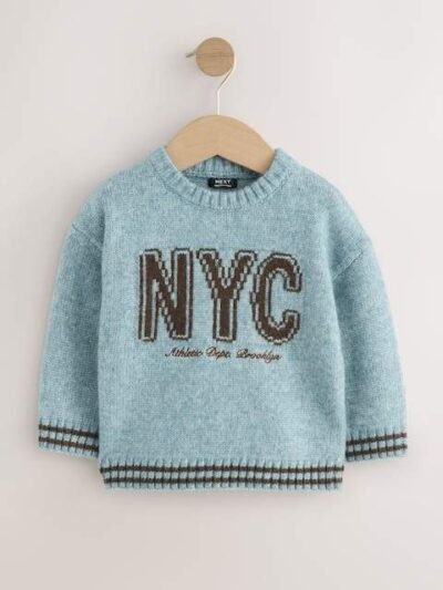 Blue NYC Knitted Jumper