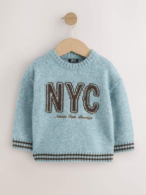 Blue NYC Knitted Jumper