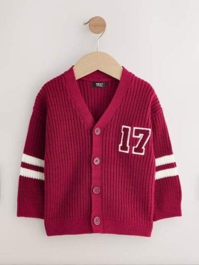 Red Varsity Character Cardigan