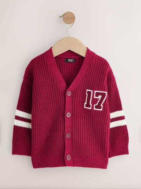 Red Varsity Character Cardigan