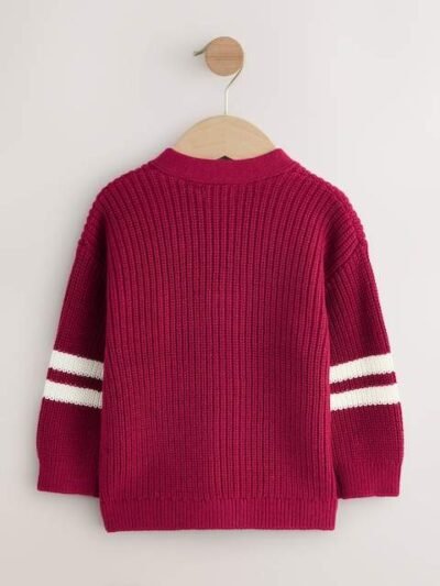 Red Varsity Character Cardigan
