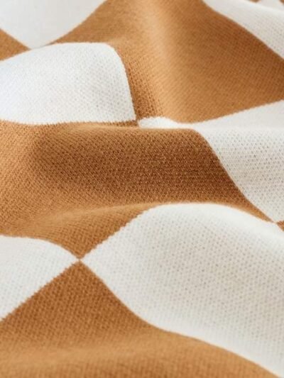 Tan Brown Knitted Crew Neck Jumper