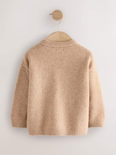 Orange/Neutral Fox Knitted Jumper