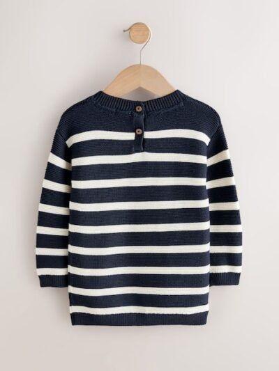 Navy Stripe Character Jumper Dress