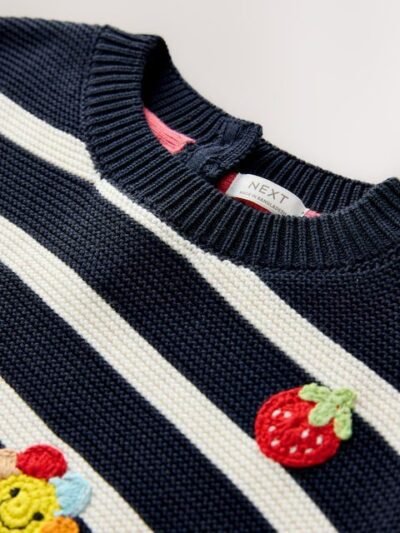 Navy Stripe Character Jumper Dress