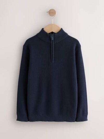 Navy Blue Quarter Zip Jumper
