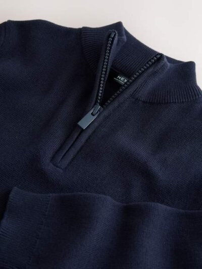 Navy Blue Quarter Zip Jumper