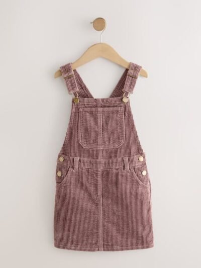 Mink Brown Cord Pinafore Dress