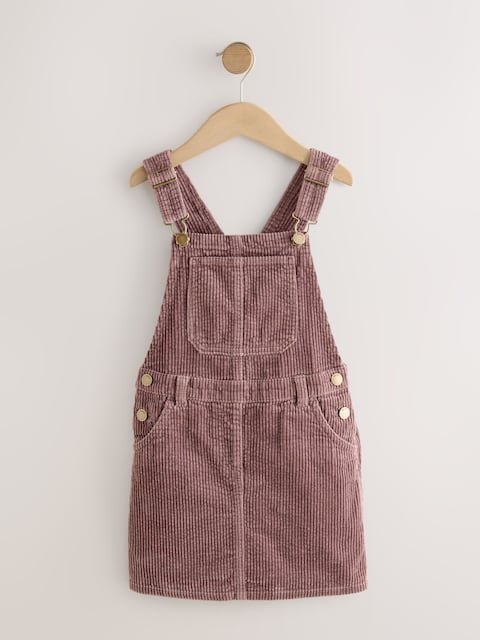 Mink Brown Cord Pinafore Dress