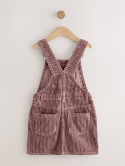 Mink Brown Cord Pinafore Dress