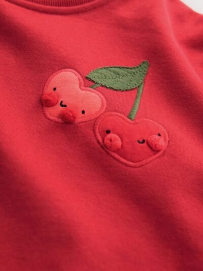 Red Sweat Check Dress