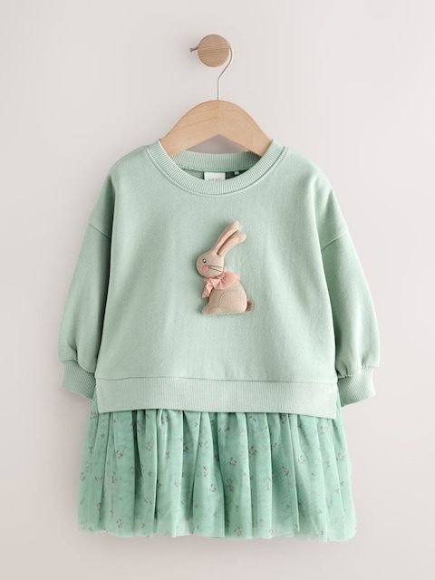 Blue Bunny Sweat Party Dress