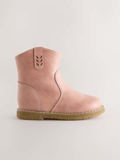 Pink Ankle Western Boots
