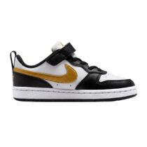 Nike Black/Gold Junior Court Borough Low Recraft Trainers