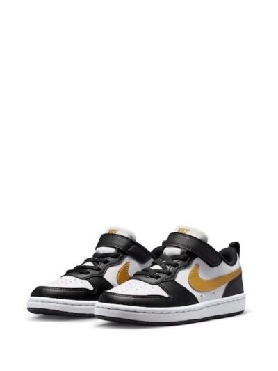 Nike Black/Gold Junior Court Borough Low Recraft Trainers