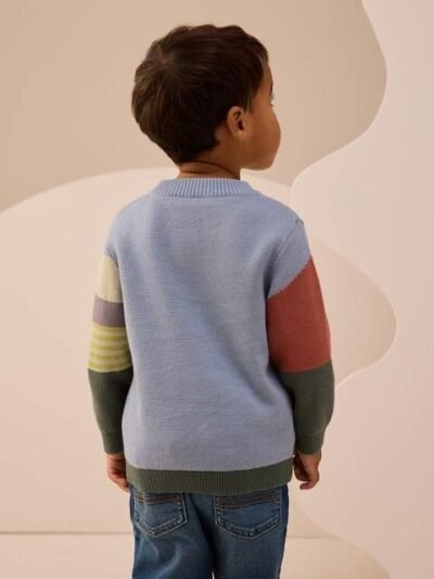 Green/Blue Farm Scene Knitted Jumper