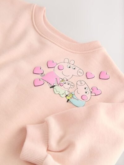 Pink Peppa Pig & Evie Sweat Mesh Dress