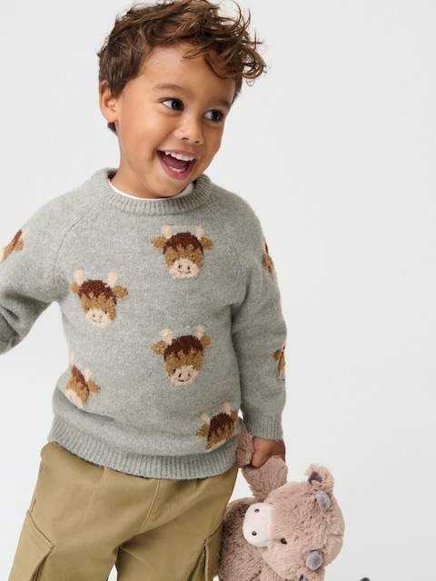 Brown Hamish Knitted Crew Neck Jumper