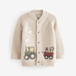 Neutral Train Character Cardigan