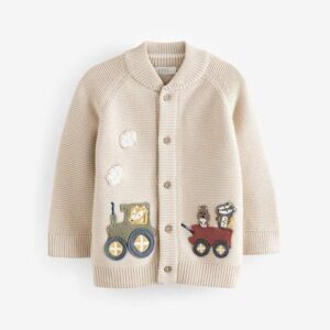 Neutral Train Character Cardigan