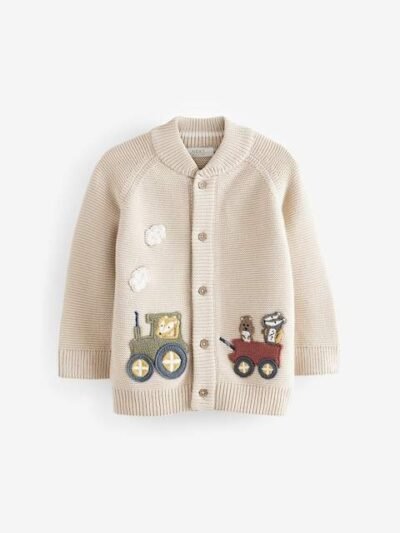 Neutral Train Character Cardigan