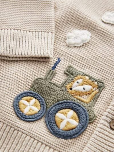 Neutral Train Character Cardigan