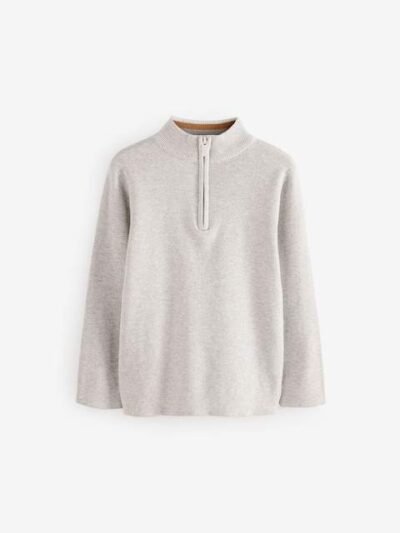 Grey Quarter Zip Jumper