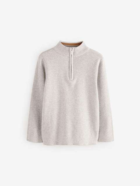 Grey Quarter Zip Jumper