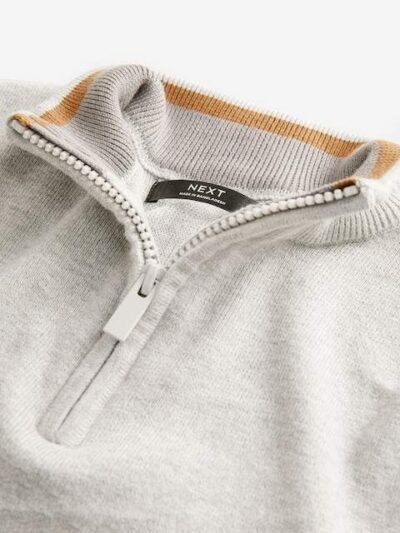 Grey Quarter Zip Jumper