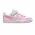 Nike WhitePink Junior Court Borough Low Recraft Trainers