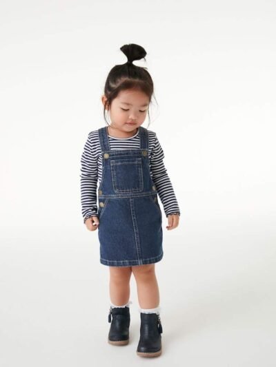 Indigo Blue Denim Pinafore Dress