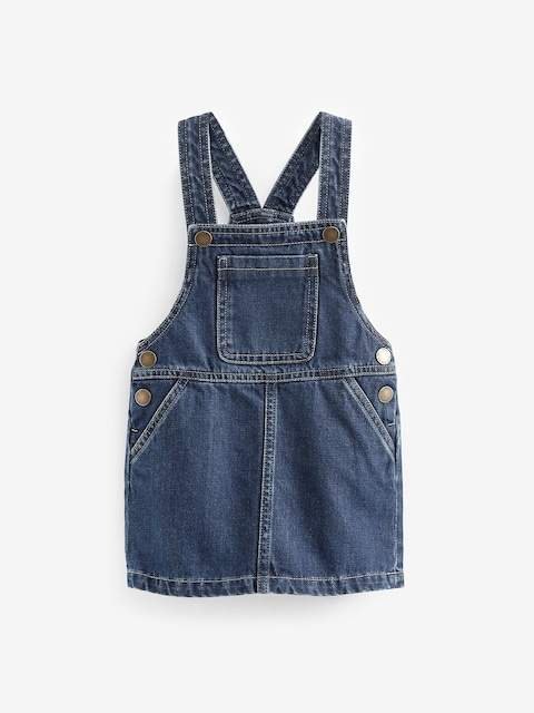 Indigo Blue Denim Pinafore Dress