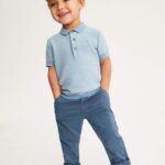 Blue Stretch Chino Trousers