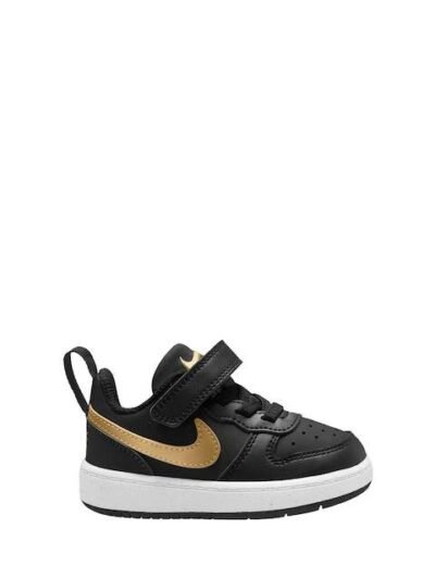 Nike Black/Gold Infant Court Borough Low Recraft Trainers