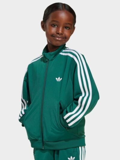 adidas Originals Green Firebird Little Kids Tracksuit