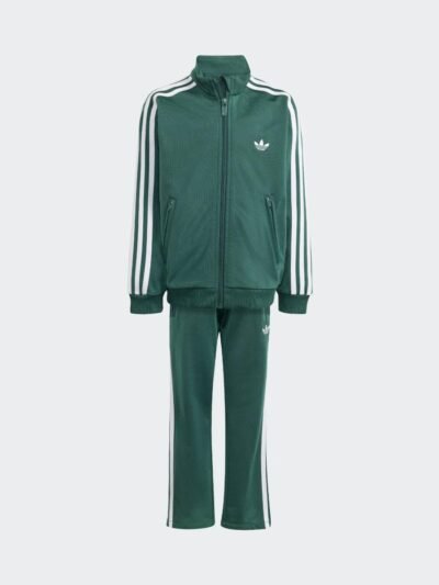 adidas Originals Green Firebird Little Kids Tracksuit