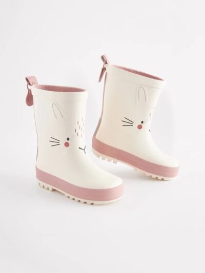 White Bunny Wellies