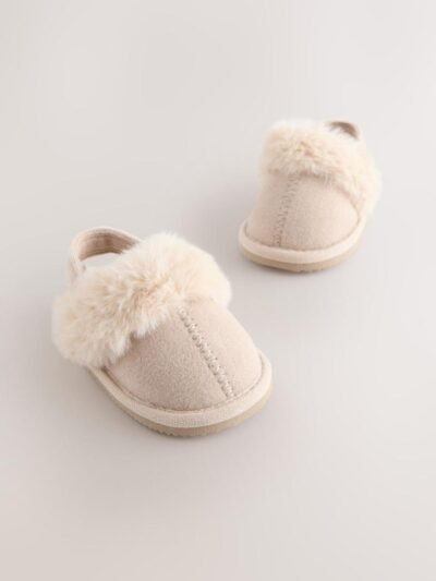 Neutral Baby Mule Slippers