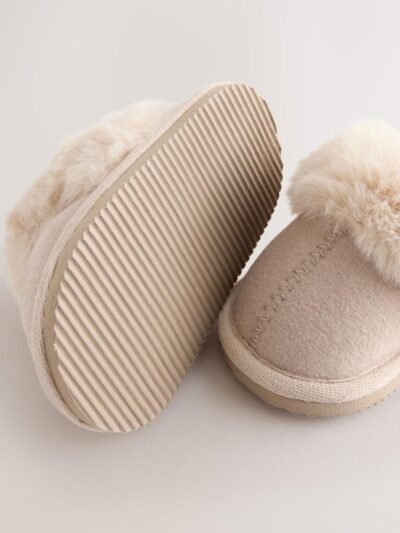 Neutral Baby Mule Slippers