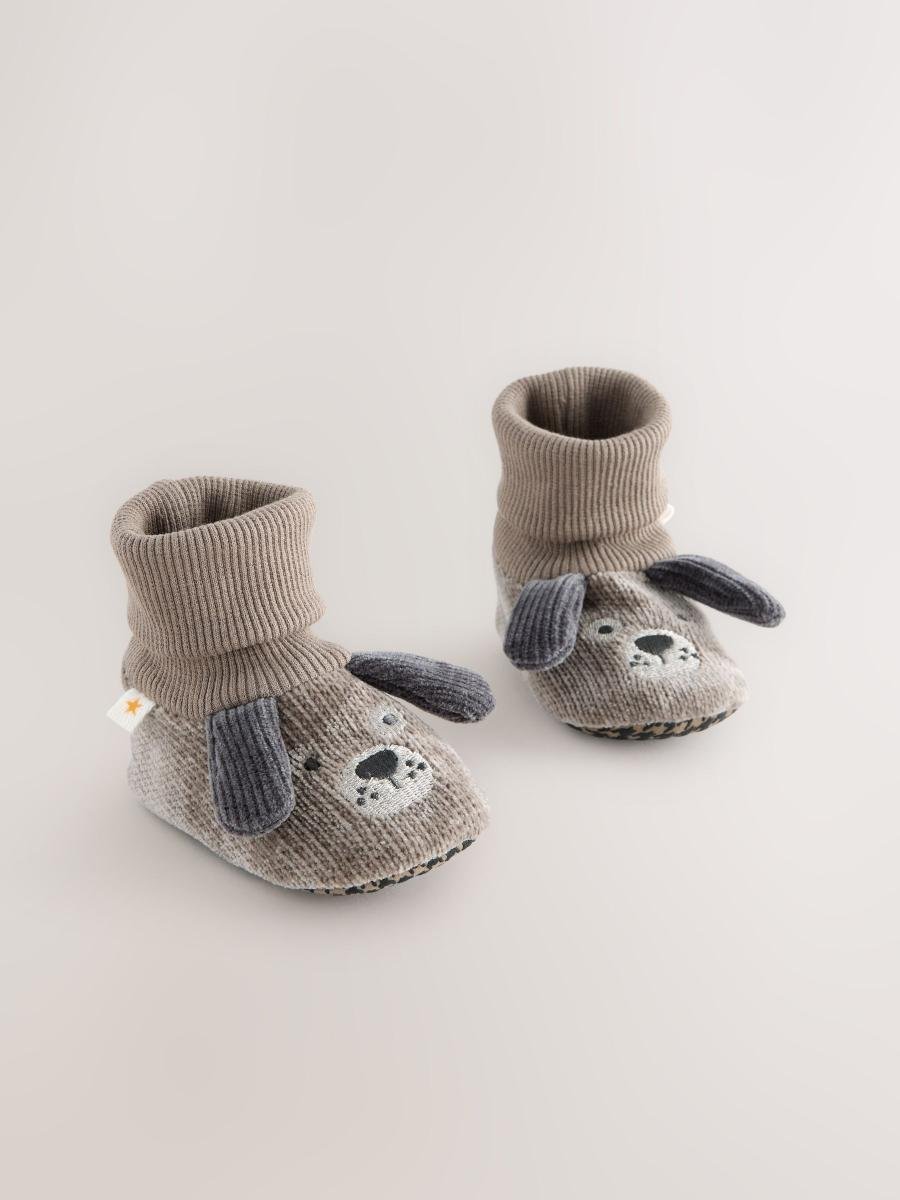 Grey Dog Baby Sock Top Boot Shoes
