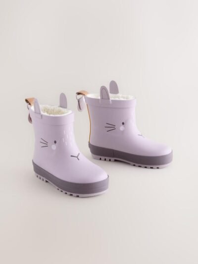 Mauve Purple Bunny Chelsea Wellies