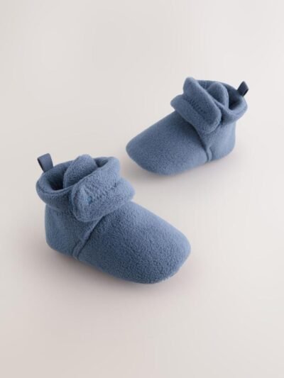 Navy Baby Touch Fastening Slipper Boots